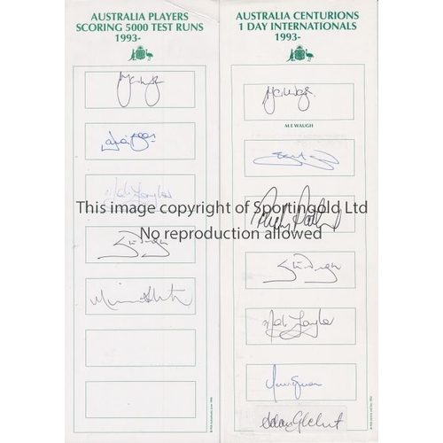 170 - AUSTRALIA CRICKET / SHANE WARNE AUTOGRAPHS      Thirty seven autographs: Australia Test Captains 199... 