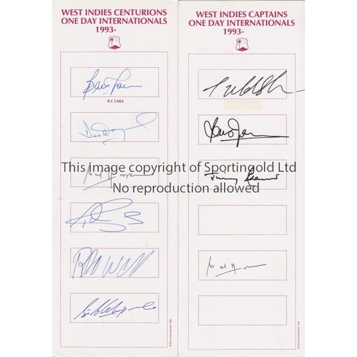 171 - WEST INDIES CRICKET AUTOGRAPHS        Thirty one autographs: West lndies Centurions One-Day lnternat... 