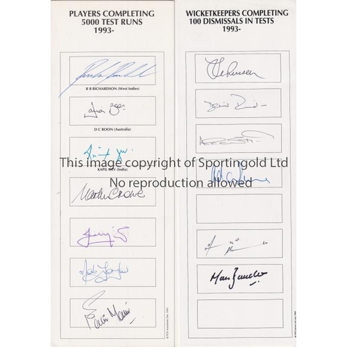 173 - TEST RECORD CRICKET AUTOGRAPHS      Forty seven autographs: Players Completing 100 catches in Test 1... 