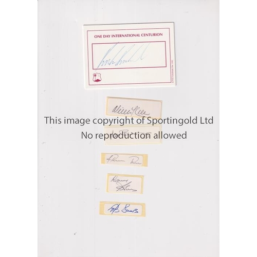 180 - WEST INDIES CRICKET AUTOGRAPHS           Seven loose signatures on white cards and white labels: Ric... 