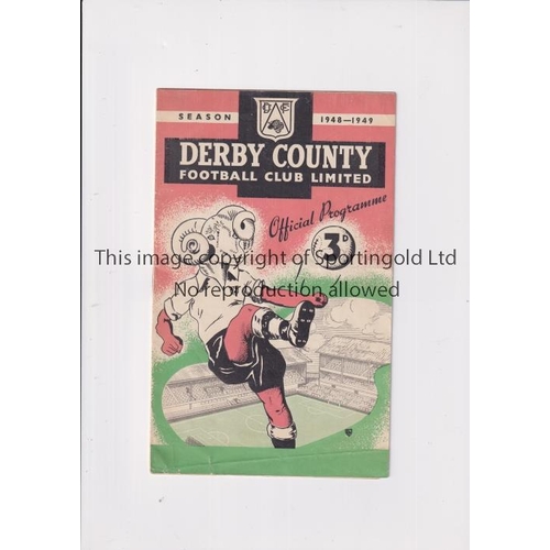 38 - ARSENAL      Programme for the away FA Cup tie v Derby County 29/1/1949.    Good