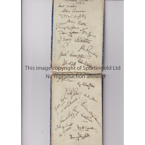 69 - MANCHESTER UNITED / BUSBY BABES AUTOGRAPHS     An autograph book with 26 autographs from 1953/4 seas... 