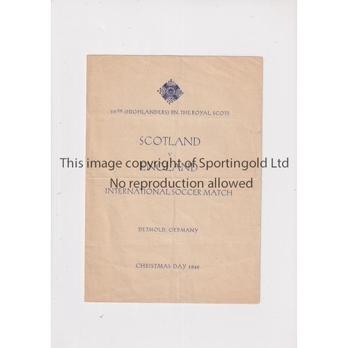 73 - SCOTLAND V ENGLAND 1945    Scarce programme, personal property of Eddie Baily who served in the Roya... 