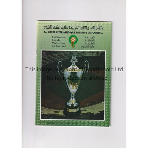 89 - ENGLAND   Tournament brochure from the King Hassan II Casablanca Football Tournament held May 1998 a... 