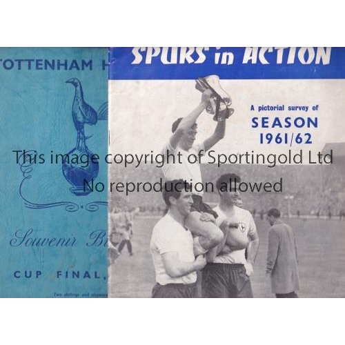 15 - TOTTENHAM HOTSPUR        Two magazines: Spurs In Action Season 1961/2 and Souvenir Brochure for the ... 