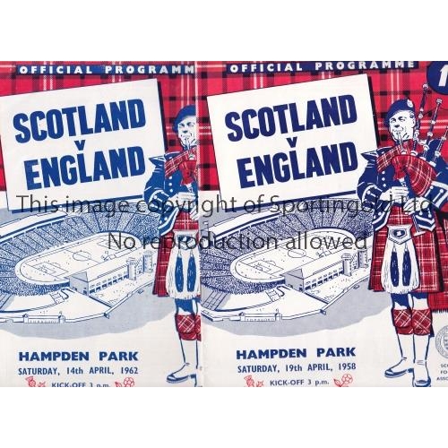 24 - SCOTLAND V ENGLAND     Sixteen programmes for matches at Hampden Park 1958-1985.   Good