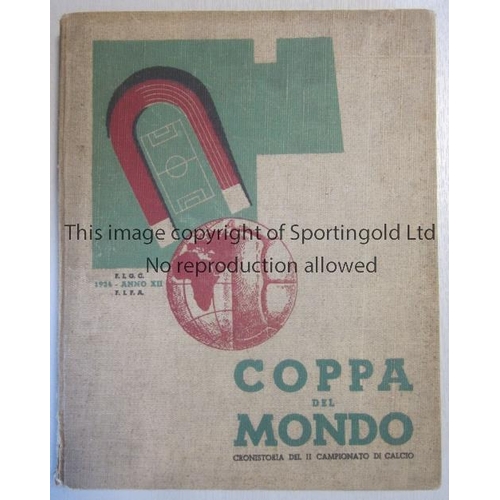 283 - 1934 FIFA WORLD CUP OFFICIAL REPORT / FORMER PROPERTY OF ITALIAN FA (FIGC)       Scarce original fir... 