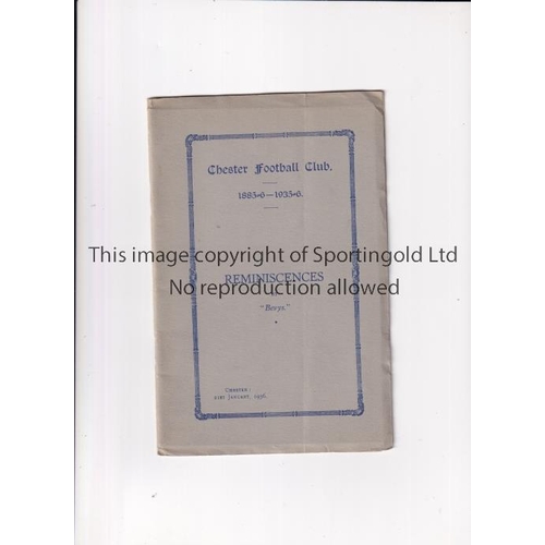 3 - CHESTER F.C.     Booklet 