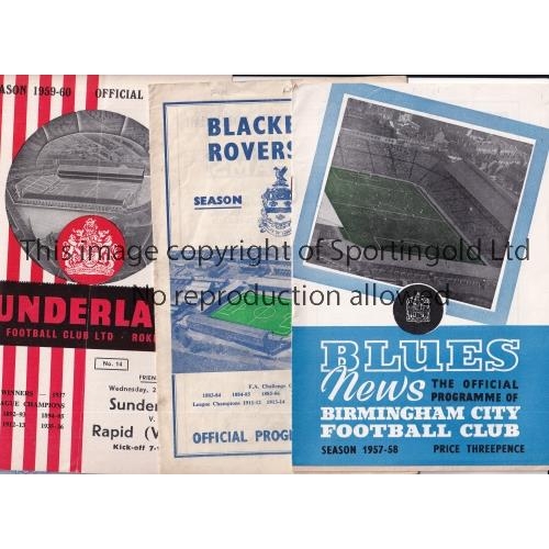 320 - FOOTBALL PROGRAMMES    Ten programmes, mostly Friendlies: Birmingham City v Sampdoria 57/8 and Barce... 