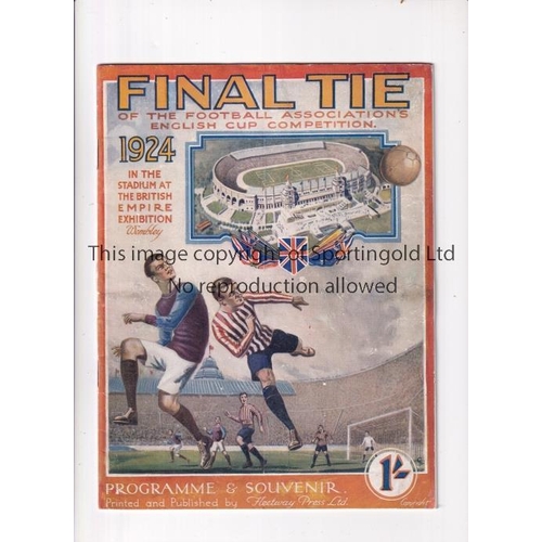 427 - 1924 F.A. CUP FINAL    Official programme for Newcastle United v Aston Villa, scarce issue, complete... 