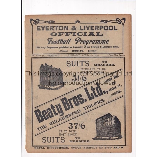 431 - 1910 F.A. CUP FINAL REPLAY AT EVERTON F.C.     Official programme for Barnsley v Newcastle United, T... 