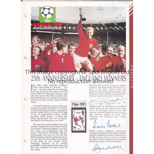 435 - 1966 WORLD CUP / ENGLAND AUTOGRAPHS    Two signed World Cup Collection cards, one by Captain Bobby M... 