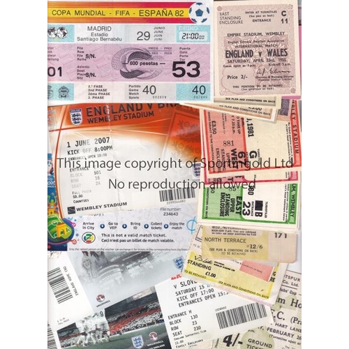 438 - FOOTBALL TICKETS      Approximately 250 tickets including over 30 X England including v Germany WC 1... 