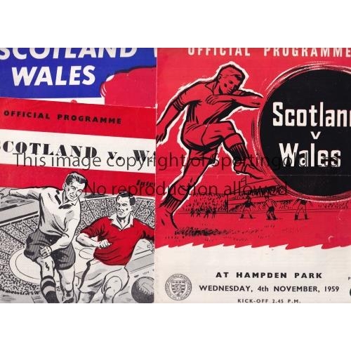 476 - SCOTLAND V WALES     Thirteen programmes for matches at Hampden Park 1959 - 1984.    Generally good