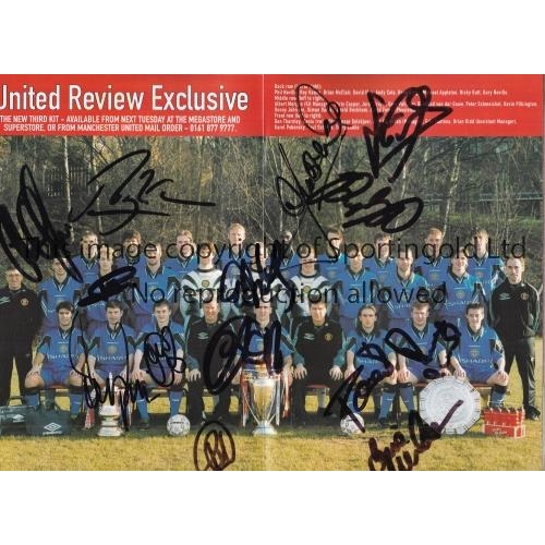 653 - MANCHESTER UNITED 1997 AUTOGRAPHS     Programme for the home FA Cup tie v Wimbledon 25/1/1997 signed... 