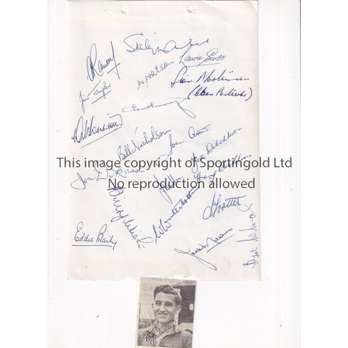 669 - 1950 WORLD CUP / ENGLAND AUTOGRAPHS       A 9