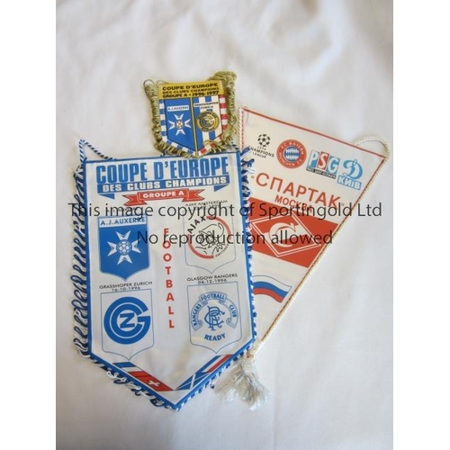 415 - FOOTBALL PENNANTS / GLASGOW RANGERS     Three pennants: 10.5