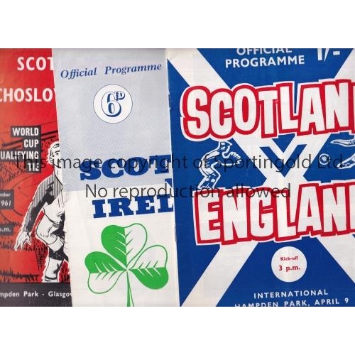 419 - SCOTLAND         45 home football programmes 1960 - 1973.     Generally good