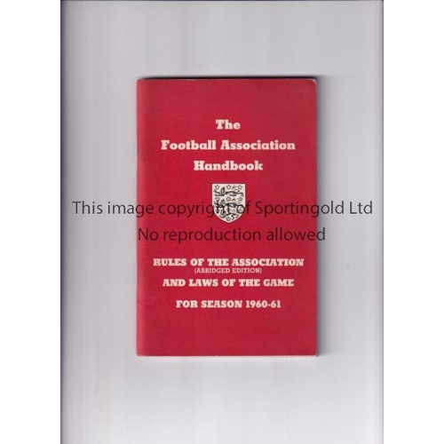 421 - FA HANDBOOK 196/1      Handbook, 122 pages, for the Tottenham Hotspur Double season.     Generally g... 