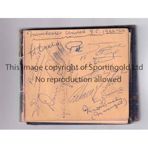 428 - MANCHESTER UNITED AUTOGRAPHS       An autograph book with a page from 1964/5 season including Pat Cr... 