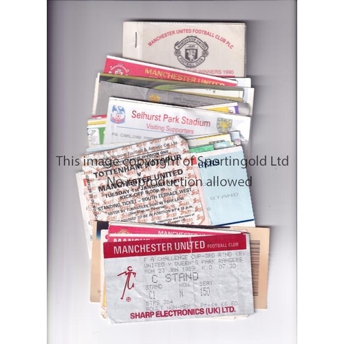 431 - MANCHESTER UNITED      Over 50 tickets from the 1989  to the mid-1990's with over 40 aways in all co... 