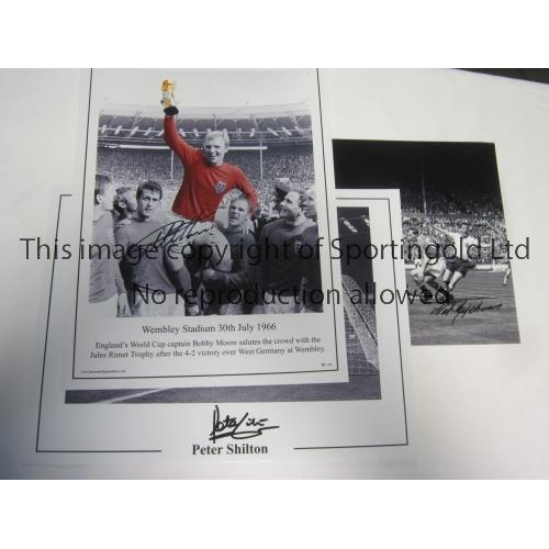FOOTBALL AUTOGRAPHS Five signed 16" X 12" photos by Nat Lofthouse