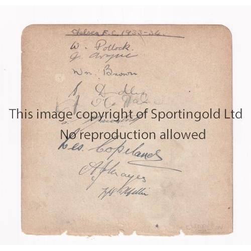 860 - CHELSEA / CHARLTON ATHLETIC / AUTOGRAPHS       An album sheet with 9 signatures of Chelsea players i... 