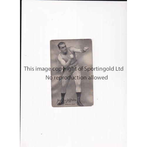 927 - BOXING - JAMES JEFFRIES   Postcard issued in 1921 showing Jeffries in boxing pose with his signature... 