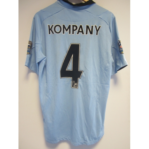 1182 - VINCENT KOMPANY MANCHESTER CITY SHIRT        Vincent Kompany number 4 short sleeve sky blue shirt fr... 