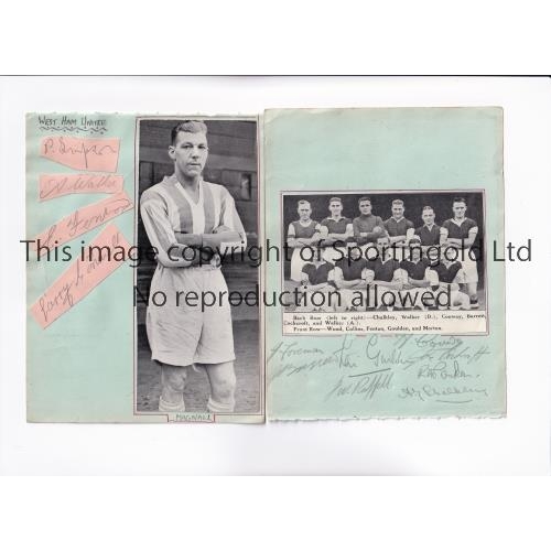 1579 - WEST HAM UNITED 1935/6 AUTOGRAPHS      Two album sheets signed by 12 players including Fenton, A. Wa... 