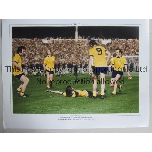 367 - CHARLIE GEORGE AUTOGRAPH      Colour 16 x 12 photo edition of the Arsenal striker celebrating after ... 