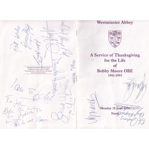 258 - BOBBY MOORE      Four items relating to the passing of the England and West Ham United legend:- Serv... 