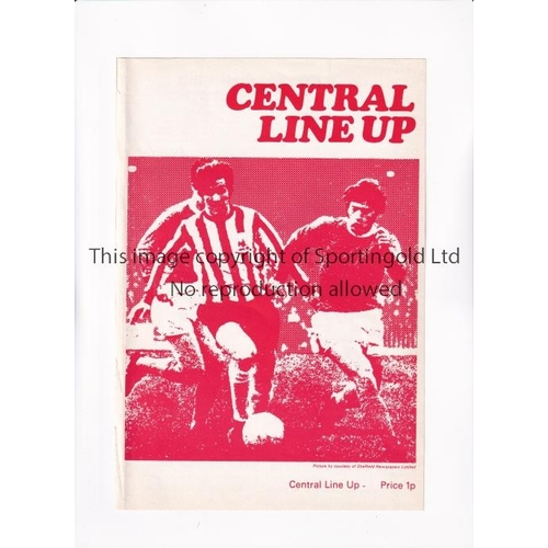 113 - SHEFFIELD UNITED RESERVES V MANCHESTER UNITED RESERVES 1973 POSTPONED         Single sheet programme... 