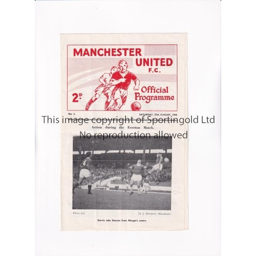 117 - MANCHESTER UNITED         Programme for the home Central League match v Manchester City 27/8/1960 wh... 