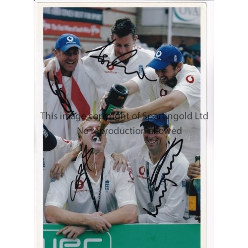 13 - ENGLAND ASHES 2009 AUTOGRAPHS     Two colour 10