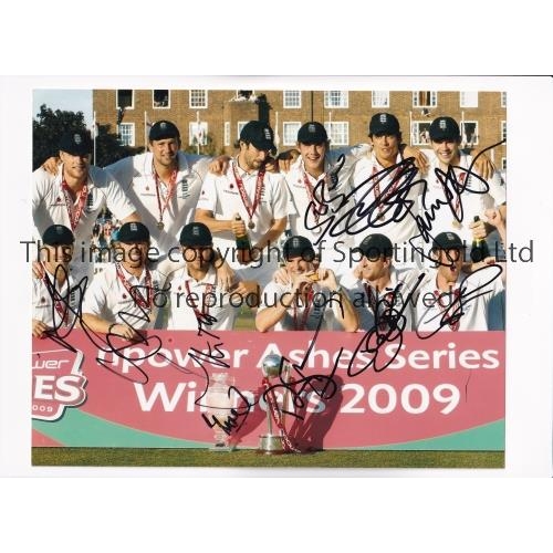 14 - ENGLAND ASHES 2009 AUTOGRAPHS     Colour 10