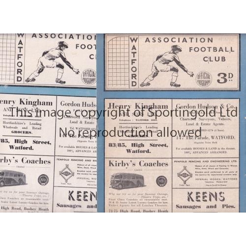 1700 - WATFORD      Two home programmes for season 1948/9 v Northampton Town and Aldershot.     Generally g... 