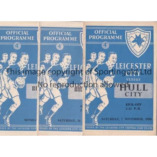 1701 - LEICESTER CITY     Seven home programmes for season 1953/4 v Bristol Rovers, team changes and scores... 