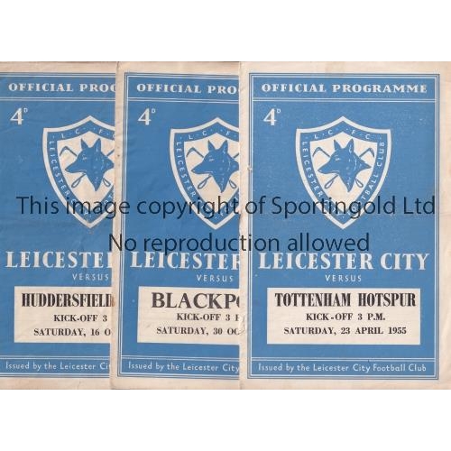 1702 - LEICESTER CITY     Twelve home programmes for season 1954/5 v Tottenham, Blackpool, Huddersfield, Sh... 