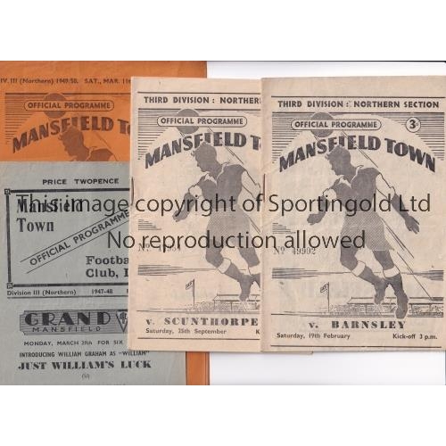 266 - MANSFIELD TOWN     Four home programmes v Gateshead 11/3/50, pen marks and score on front cover, Lin... 