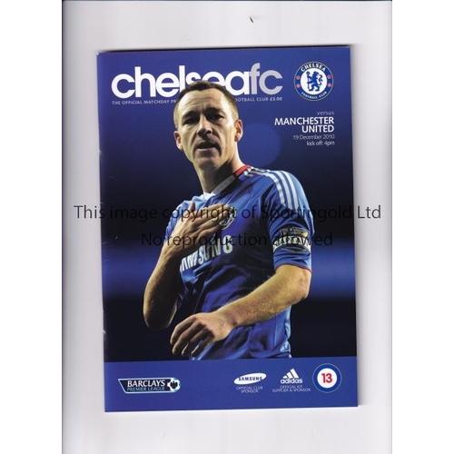 300 - CHELSEA V MANCHESTER UNITED 2010 POSTPONED      Programme for the league match at Chelsea scheduled ... 