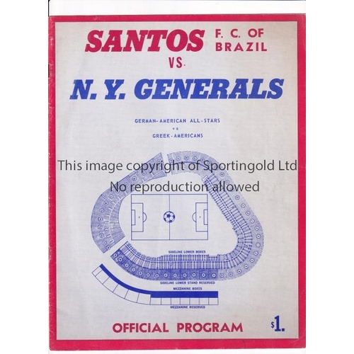 33 - PELE / NEW YORK GENERALS V SANTOS 1968       Programme for the match in the Yankees Stadium, New Yor... 