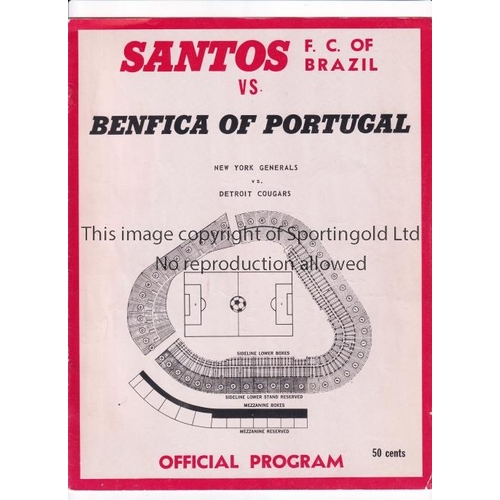 34 - PELE / BENFICA V SANTOS 1968       Programme for the match in the Yankees Stadium, New York 1/9/1968... 