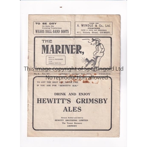 485 - GRIMSBY TOWN V MIDDLESBROUGH 1936      Programme for the League match at Grimsby 3/10/1936, horizont... 