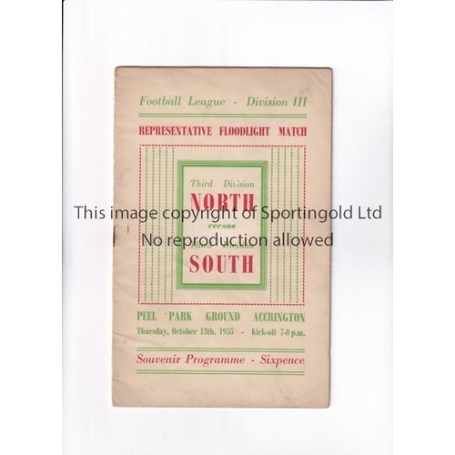 70 - DIVISION 3 NORTH V DIVISION 3 SOUTH 1955 AT ACCRINGTON STANLEY F.C.      Programme for the match at ... 