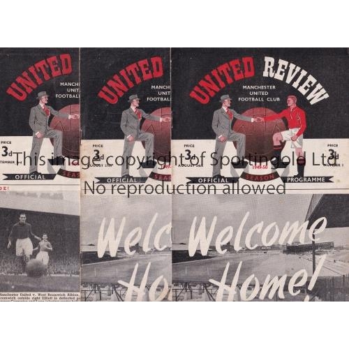 78 - MANCHESTER UNITED   Complete season of 23 first team home programmes for season 1949/50 including 21... 