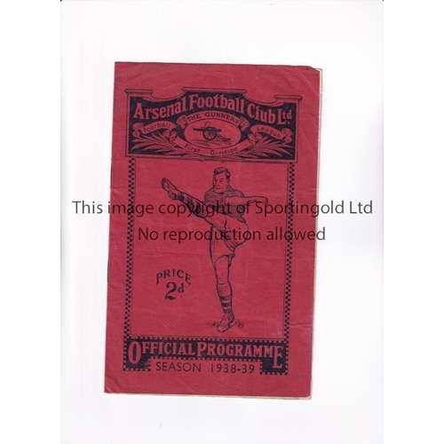 86 - NEUTRAL AT ARSENAL 1939 / WEST HAM UNITED V TOTTENHAM HOTSPUR FA CUP     Programme for the 2nd Repla... 