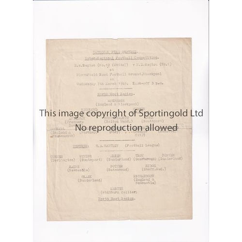 91 - NEUTRAL AT BLACKPOOL F.C.      Single sheet programme for the National Fire Service Inter-Regional C... 