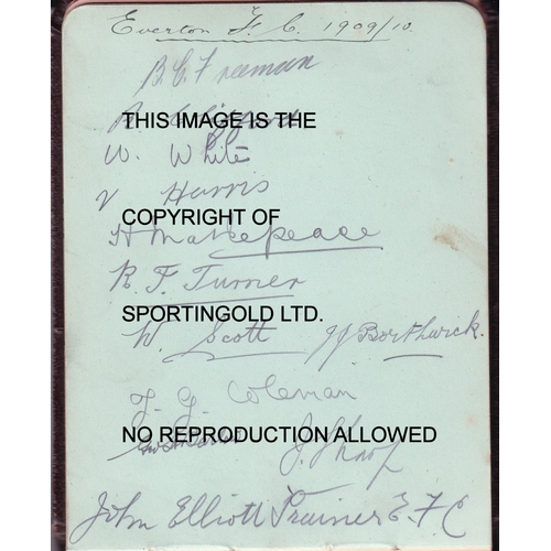 368 - FOOTBALL AUTOGRAPH BOOK 1909-10 INCLUDING MANCHESTER UNITED       An album in which Speirs collected... 