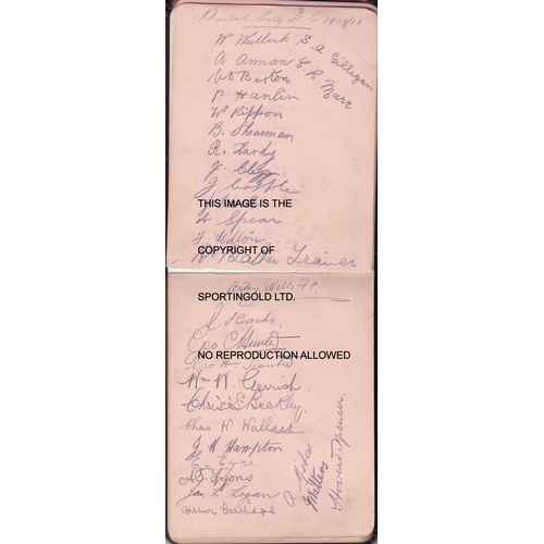 368 - FOOTBALL AUTOGRAPH BOOK 1909-10 INCLUDING MANCHESTER UNITED       An album in which Speirs collected... 